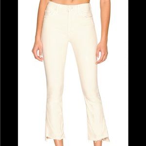 Women's Cream Ankle Cropped Jeans
